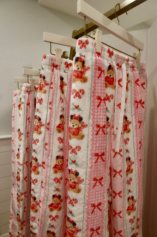 Coquette Christmas Teddy PJ Bottoms (Gingham)