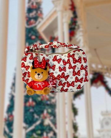 Coquette Christmas Teddy - Bag Charm